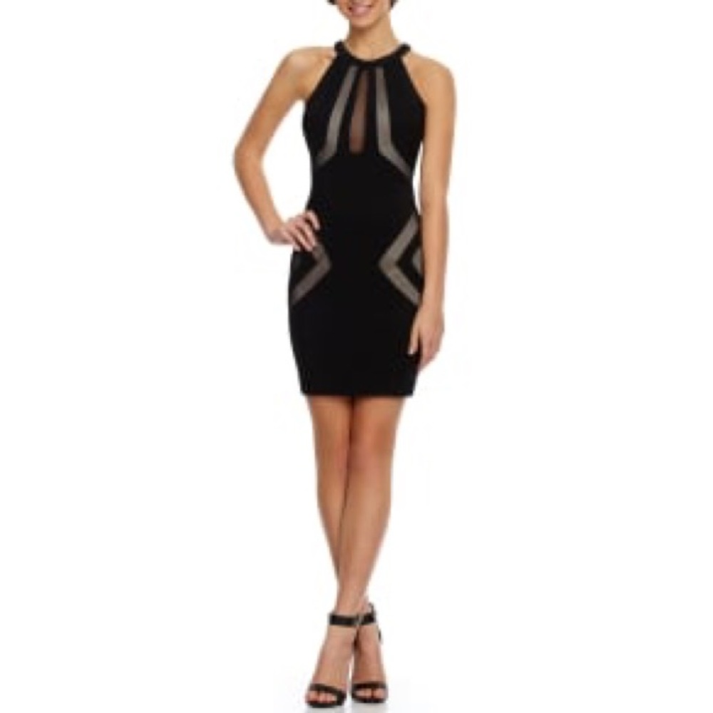 Little Black Dress w/ Mesh Cut Outs